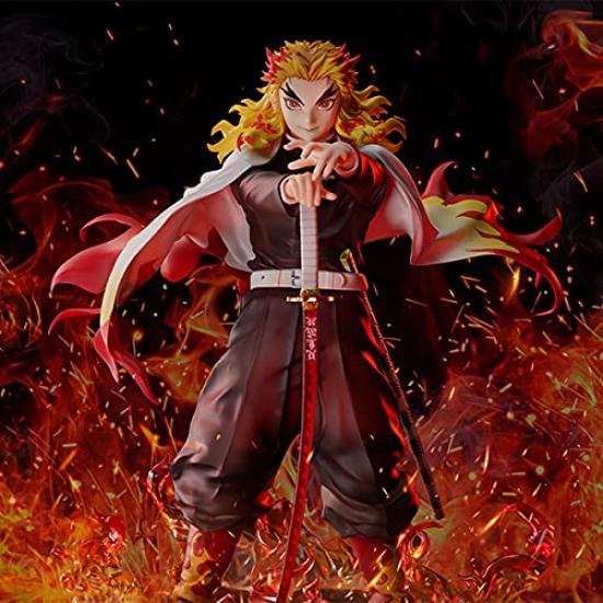 Aniplex Jump Demon Kimetsu No Yaiba Movie Mugen Train Rengoku Kyoujuro Scale Figure Slayer 1/8