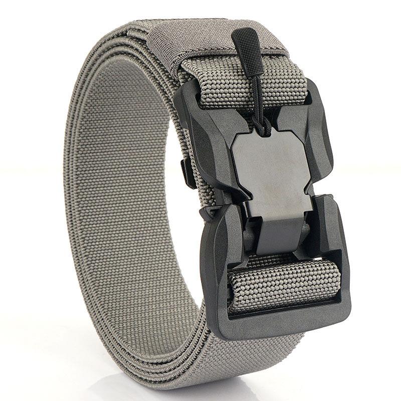 Tactical Belt Magnetic Buckle Quick Release Elastic Belt Casual Nylon Tooling Training Belt Men's Trousers Belt