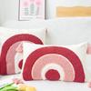 Pink Tufted Pillow Ethnic Style Pillowcase B&B Decoration Living Room Sofa Cushion Bedside Cushion Backrest