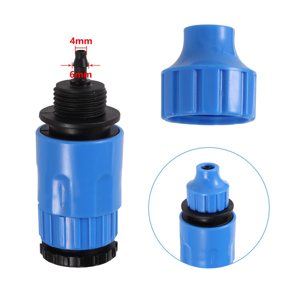 5Pcs Blue Garden Hose Water Quick Connector 1/4" Hose Connector 1/2 To 3/4" Thread Nipple Water Pipe Tap Fittings New