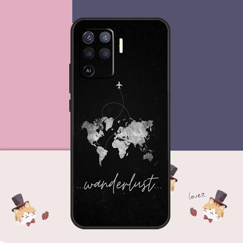 Wanderlust Case For Oppo A76 A96 A16 A60 A98 A58 A78 A18 A38 A80 A40 A77 A57 A17 A74 A54 A94 A15 A5 Pro