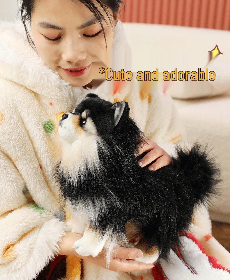 Creative Cute Black Pomeranian & Chihuahua Plush Toy Animal Ornament