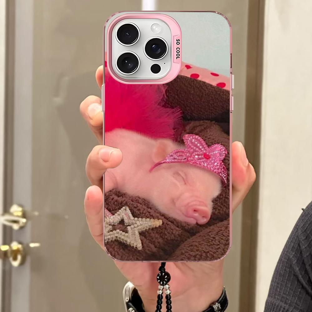 

Милий маленький рожевий свинка Чохол для телефону Для iPhone 16 15 14 13 12 11 Pro Max X XR XSMAX Матовий Ударостійкий Задній чохол iPhone 14 pro