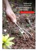 Stainless Steel One-Piece Handle Multi-Tine Garden and Seafood Rake