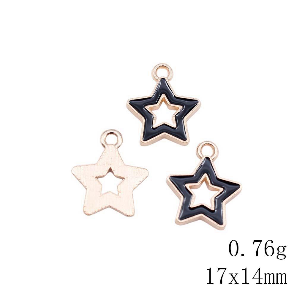 Mother's Day Charms For Nails Pentagram Moon Enamel Charms Pendant Art Supplies Pendant Accessories