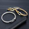 Bracelet en Fil d'Acier Boucle Aimant en Fer à Cheval Européen et Américain