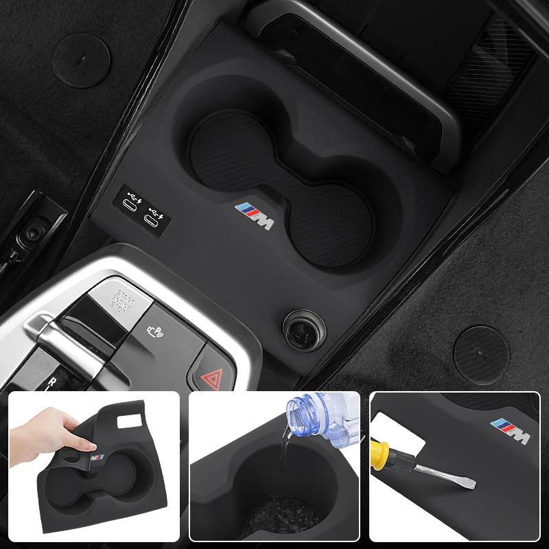 2025 Hot Car Centre Control Wireless Charging Water Cup Silicone Mat For BMW X1 X2 U11 U10 2023-2025 Auto Storage Decoration Acc