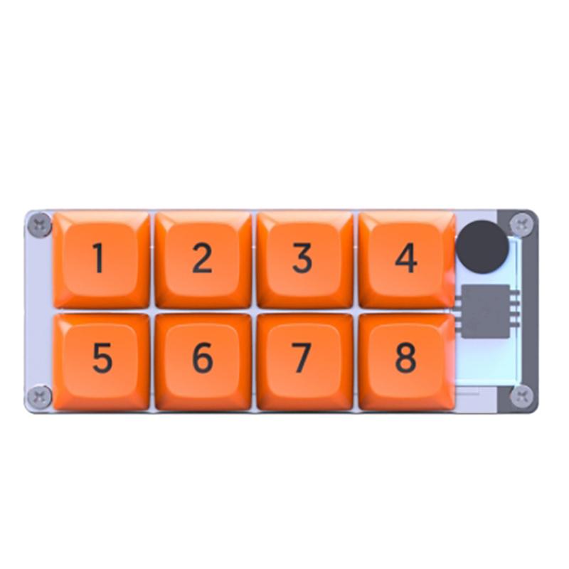 

8 Key Shortcut Macro Programmable Fully Swappable Mechanical Switch Gaming Mini Keyboard One-Piece Computer Accessories