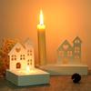 DIY Heart House Candlestick Silicone Mold Window Houses Tea Light Candle Holder Craft Gift Making Resin Gypsum Molds Home Decor