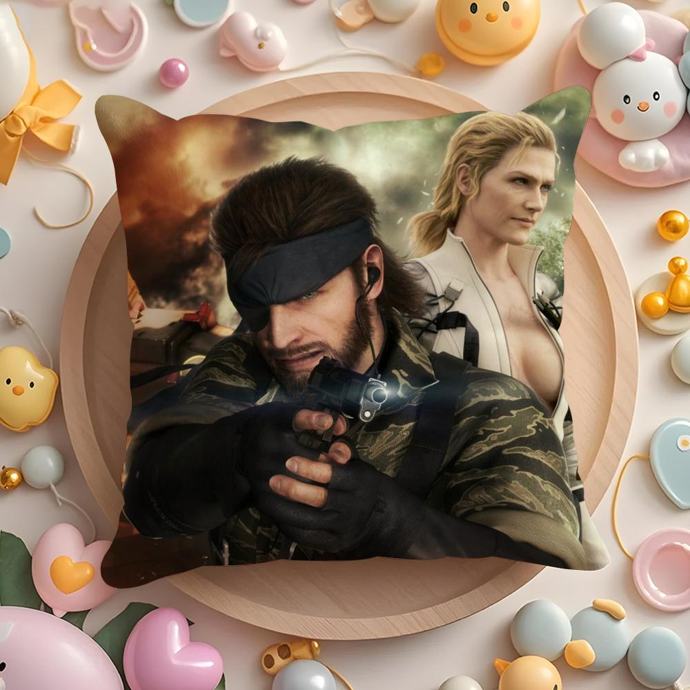 Metal Gear Solid Delta Eater Cushion Cover Plush Fabric Soft Double-Sided Printed Sofa Warm Winter Home Gift Pillow Cover