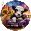Non-Toxic Beautiful Highland Cow Animal Wooden Puzzle For Adults Children Wood Jigsaw Crafts Shaped Birthday Gift Toys Puzzle