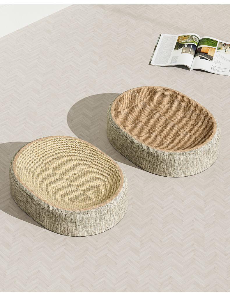 Sisal Kratzbaum & Bett für Katzen: Verschleißfest, fusselfrei, doppellagiges Krallenpflege- & kratzfestes Spielzeug.