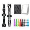 BUCKLOS 40/44/55/60/65/80/100mm Tubeless Valves Bike Aluminum Alloy Presta Nipples Removable Core Air Valve for Road MTB Bicycle 7