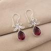 Pink Rubellite Gemstone 925 Sterling Silver Jewelry Handmade Earrings 01.84" CE-27-5