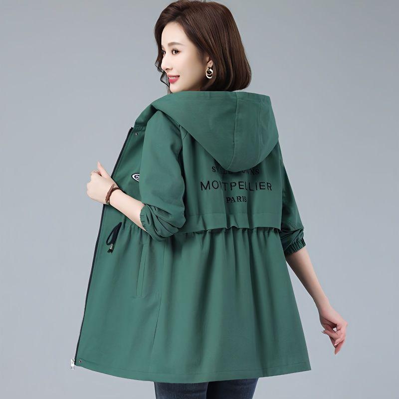 Trench Coat for Women Autumn Hooded Windbreaker Women Long Coat Women Autumn Spring Plus Size Abrigo Mujer Outerwear