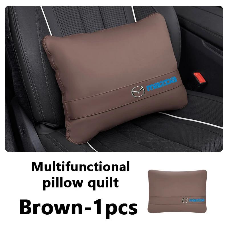 

2025 Горячее Многофункциональное Автомобильное Одеяло Стеганое Одеяло Подушка Подушка для Талии Коврик Одеяло для Кондиционера для Mazda CX5 Atenza CX30 MX5 Skyactiv Ax коричневый