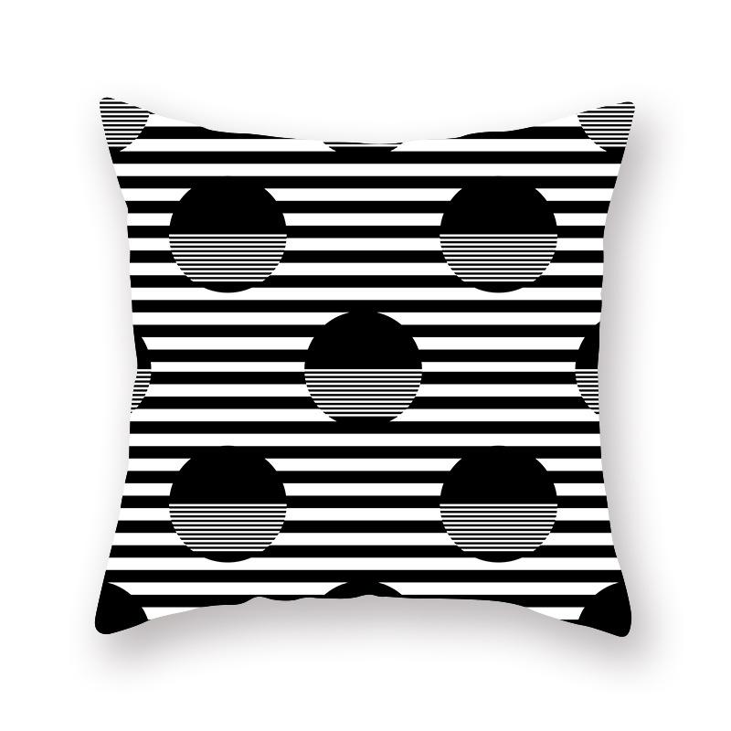 45X45CM Geometric Pentagram Print Peach Skin Pillowcase Sofa Office Seat Cushion Cover Creative Ornament Home Decoration