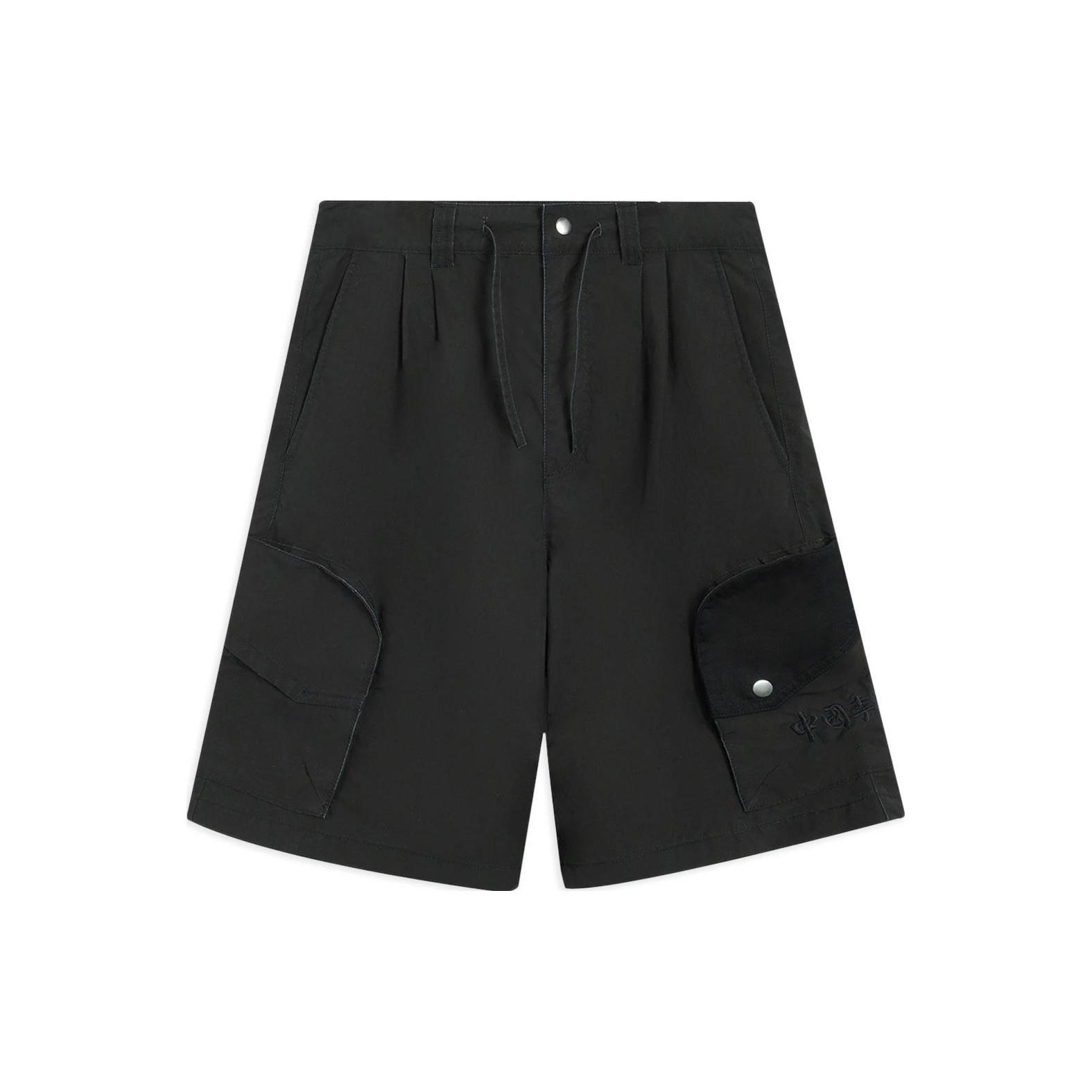 Li-Ning Embroidered Logo Shorts Black Men s AKSS077-4 S
