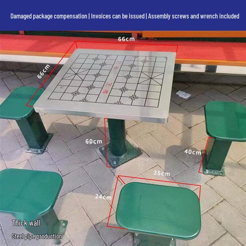 Outdoor Multi-Game Magnetic Chess Table