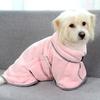 Dog Towel Bathrobe Strong Water Absorption Cat Fast Drying Coat Multifunctional Pet Robe Blanket Pink S