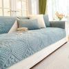 Winter Luxury Sofa Cover for Living Room Non-Slip White Thick Sofa Cushion Mat Simple Style Plush Sofa Towel Home Couch Decor