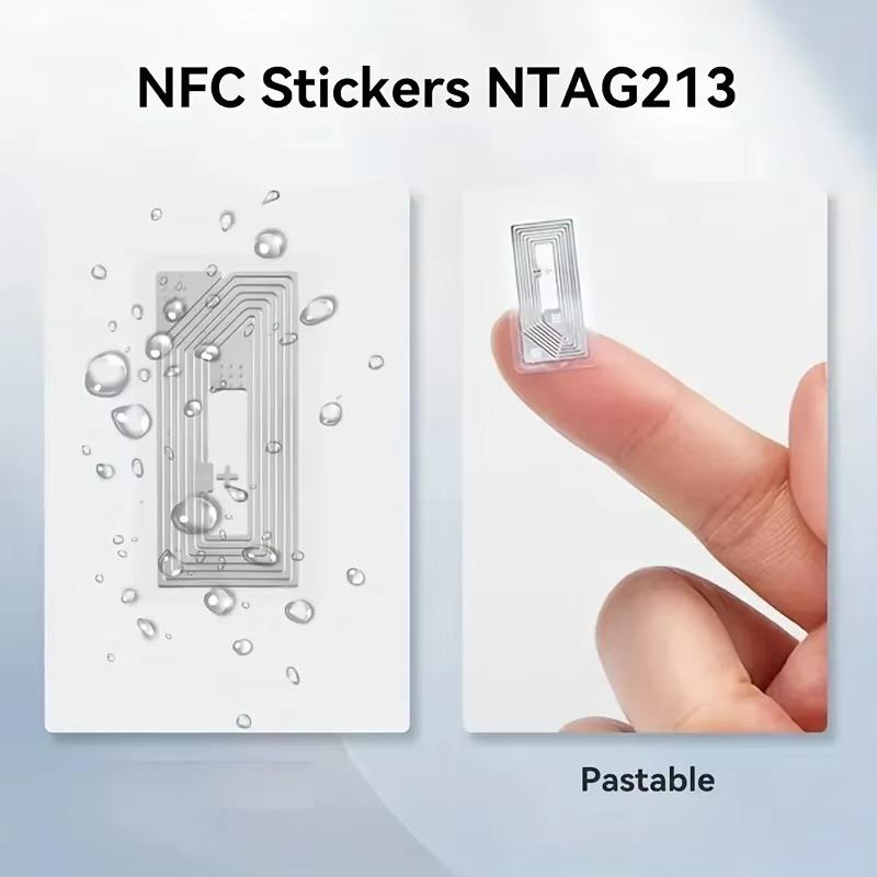 10 Pcs Ntag213 Nfc Sticker Rectangle Rewritable Smart Rfid Tag Programmable For All Nfc Phones
