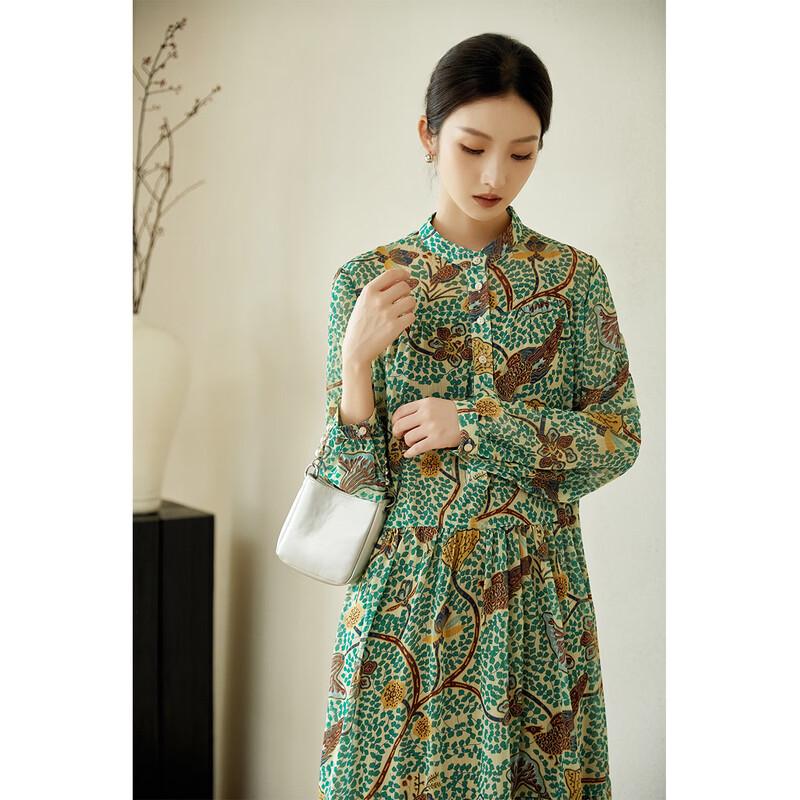 

JK&JS French Floral Vintage A-Line Long Dress M