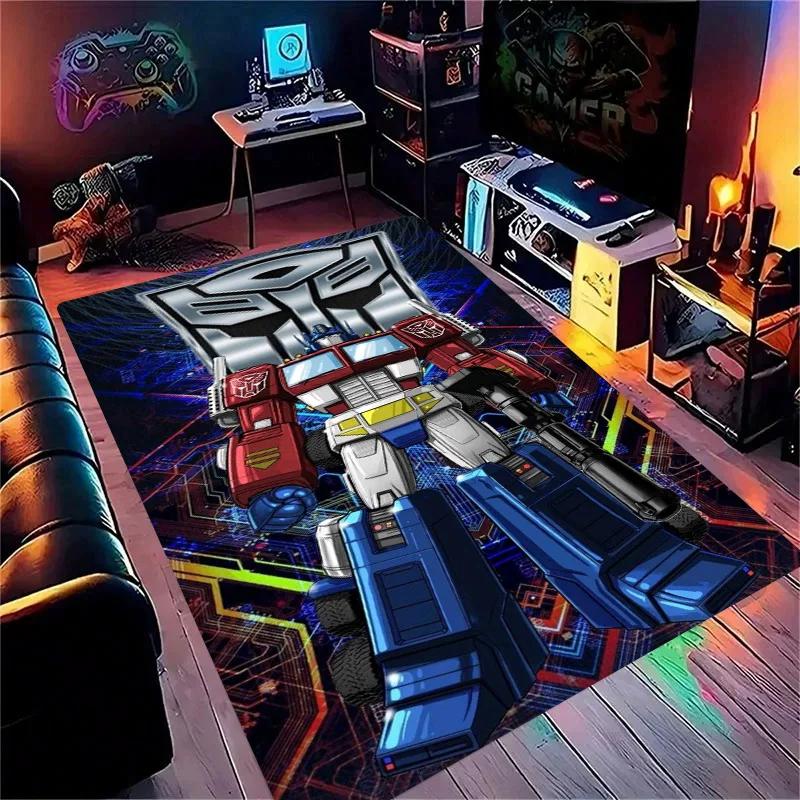 High-quality Cartoon T-Transformers Autobots 3D Bathroom Anti-Slip Mat Rugs for Home Kitchen Floor Decor Carpet