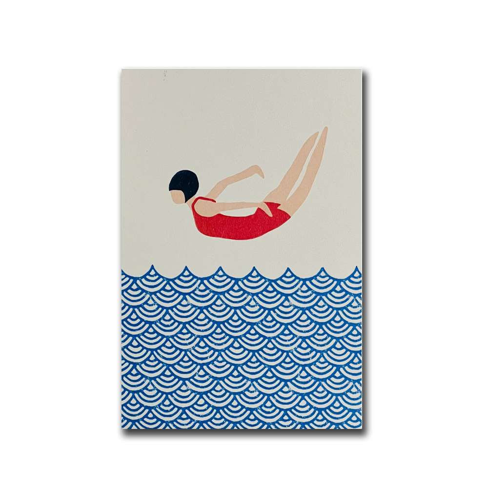 Diverse Women Swimmers Wall Art Prints Nordic Minimalist Posters Swimming Pool Canvas Painting Pictures for Kids Bathroom Decor