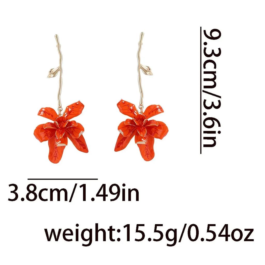 Nuovi Orecchini Fiori Metallici Esagerati ZAA 2025 per Donna Tendenza 2025 Festa in Spiaggia Estiva Festa di Vacanza Accessori Gioielli Regali