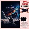 500/1000pcs Puzzle Game (Solitary Alien Rock Cliff Gaze Rift Planet And Universe Nebula) Suitable for Living Room Decoration, Study Decoration, Home O