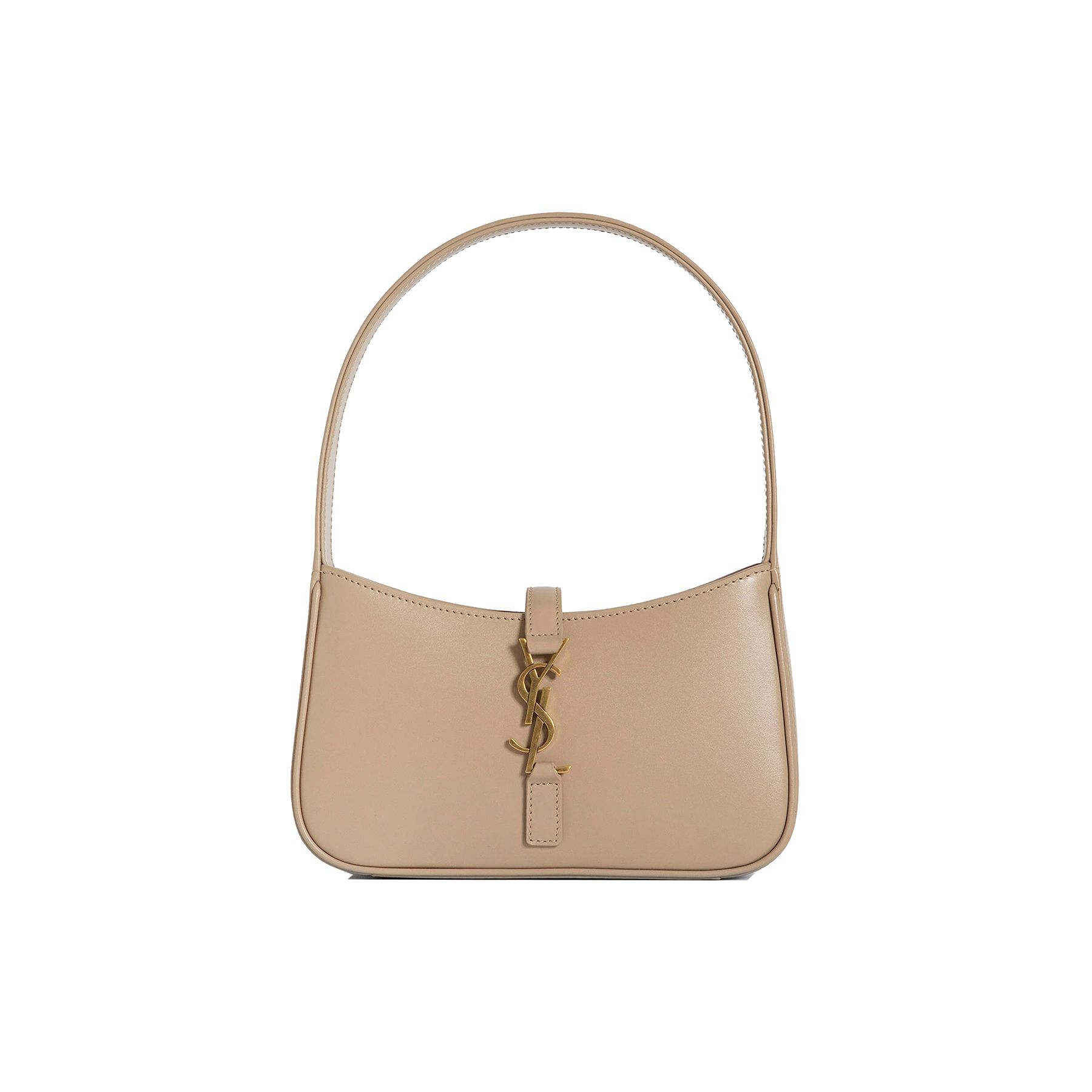

Saint Laurent Ysl Le5A7 Золотий Логотип Класична Застібка-Гачок Дизайн Гладка Коров яча Шкіра Сумка-Хобо Жіночі сумки Темно-Бежевий 710318-2R20W-2721 Box(Basic Set+Box)