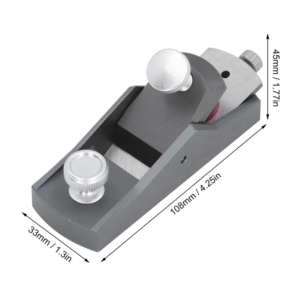 Malý ořezávací mini ruční hliníková slitina ocel VG10 s nastavitelným nastavením tloušťky řezu pro dřevoobráběcí hoblík, hoblík,