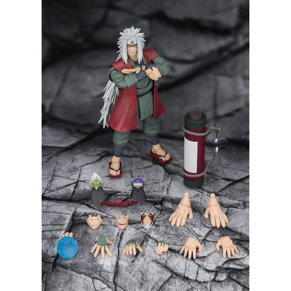 TAMASHII NATIONS Naruto S.H.Figuarts Jiraiya Sage Mode Action Figure with Accessories