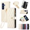 Crossbody Wrist Strap Zipper Wallet Card Holder Phone Case for Samsung Galaxy Z Fold 8 Ultra 7 6 5 4 3 Lanyard PU Leather Cover