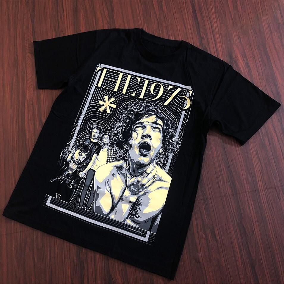 Винтажная футболка The 1975  In Concert  с коротким рукавом, черная, унисекс E1295 S