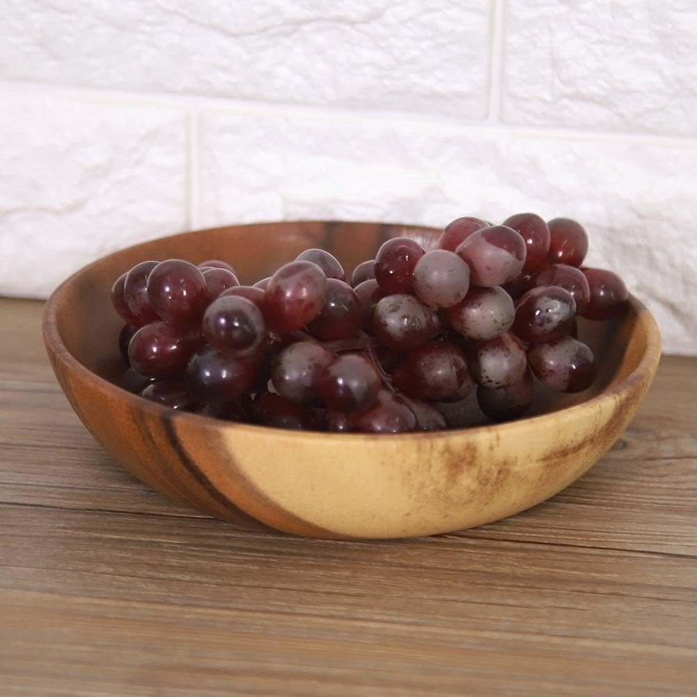 Yosoo Solid Wood Bowl, Acacia Wood Salad Soup Dining Bowl, Natural Hand-Made Classic Large Round, Kitchen Utensils (20 * 7 cm / 7.9 * 2.8 inch)