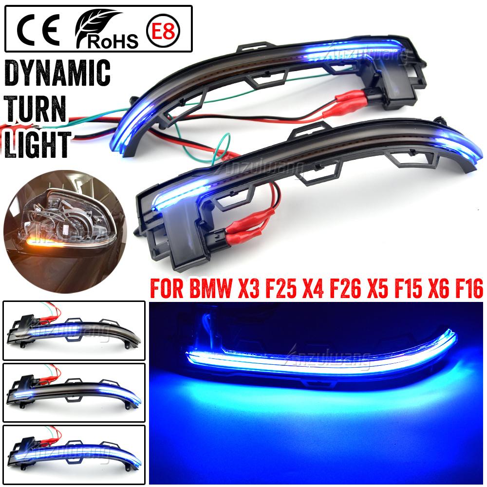 Rearview Mirror Sequential Lamp Dynamic Indicator Blinker Turn Signal Light for BMW X3 X4 X5 X6 F25 LCI F26 F15 F16 2014-2017