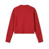 Fila Cny Heart Cardigan Fashion Simple Basic Sweet Cute Versatile Casual Comfortable Woven Blush Knit Sweater Women tops Red F11W619403FPK