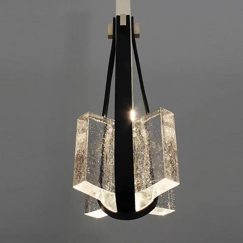 New Style Artificial Leather Pendant Light Clear White Resin For Bedroom Dining Room Kitchen Height Adjustable