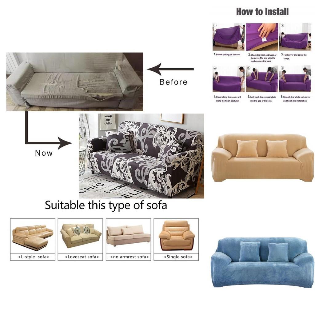 Elegant Elasticity Sofa Cover Soft Flannel Couch Cover For Stylish Home Dcor