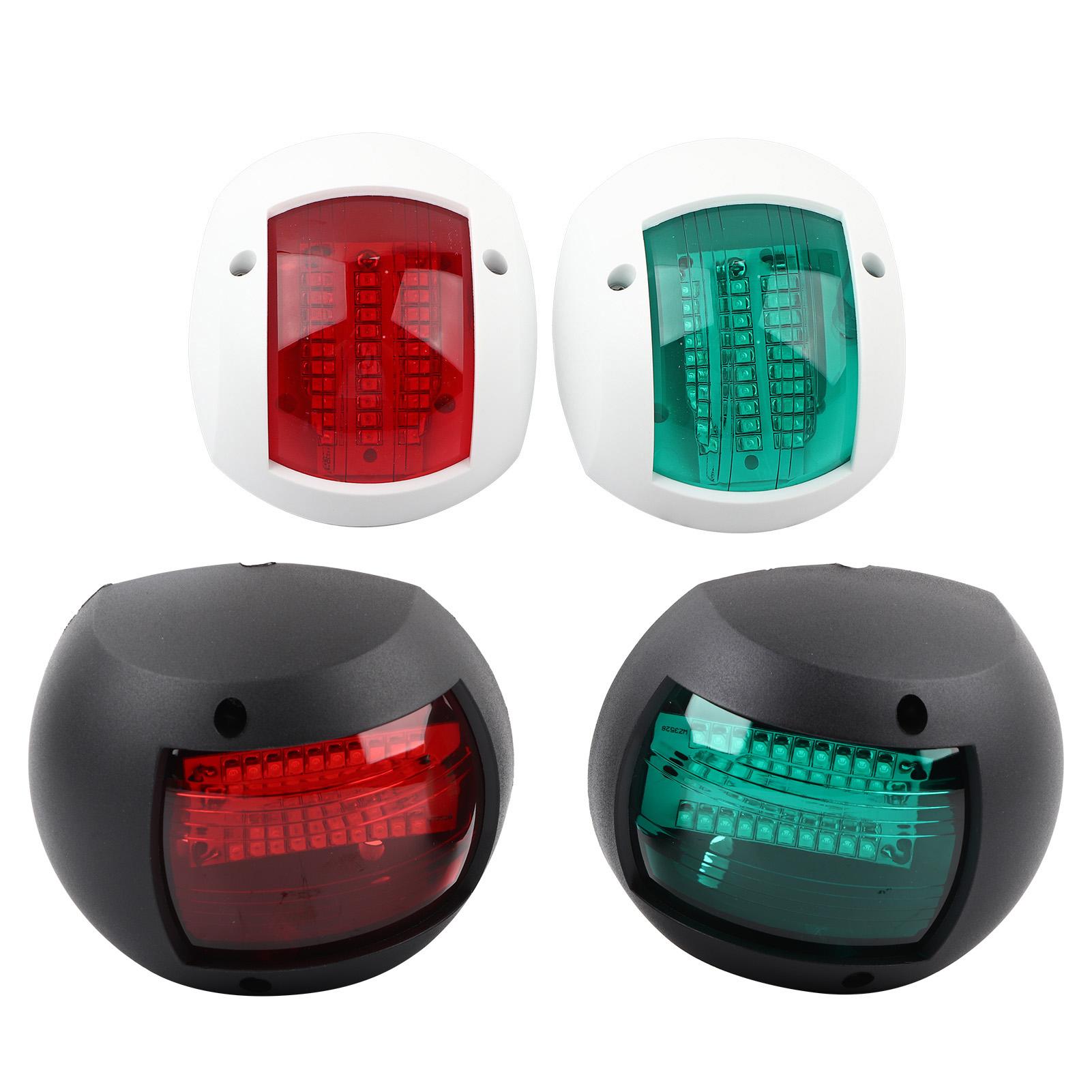 

Пара сигнальных ламп сферических красных и зеленых светодиодов водонепроницаемый навигационный фонарь для лодки DC12V-24V 3W