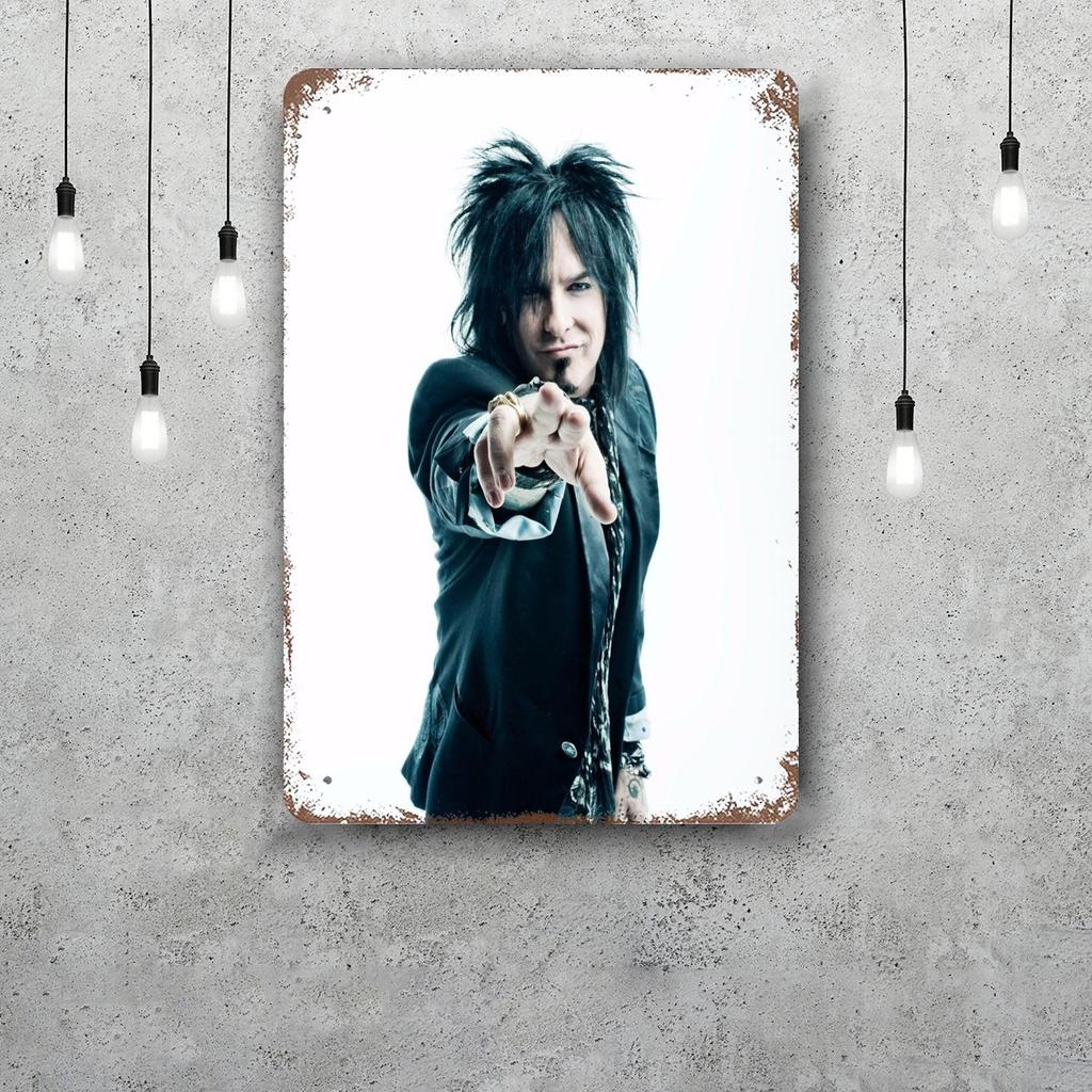 Nikki Sixx Vintage Tin Sign Home Decor Wall Decor Art Wall Mural Room Decoration Decor Retro Metal Sign Plate Bar Posters