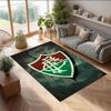 Fluminense FC Printed Crystal Velvet Area Rug, Soft Anti-Slip Water Absorbent Floor Mat for Living Room Bedroom