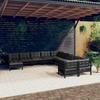 Day and Night - Day and Night Garden Furniture 11 Pieces and Cushions Black Pine Wood
