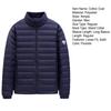 Men Cotton Coat Stand-Up Collar Long Sleeve Solid Color Quilted Jacket