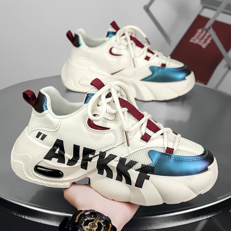 

Guochao нишевая мужская обувь весна новый тренд бег универсальная молодежная спортивная повседневная обувь на толстой подошве увеличивающая рост папина обувь 39 бежевый