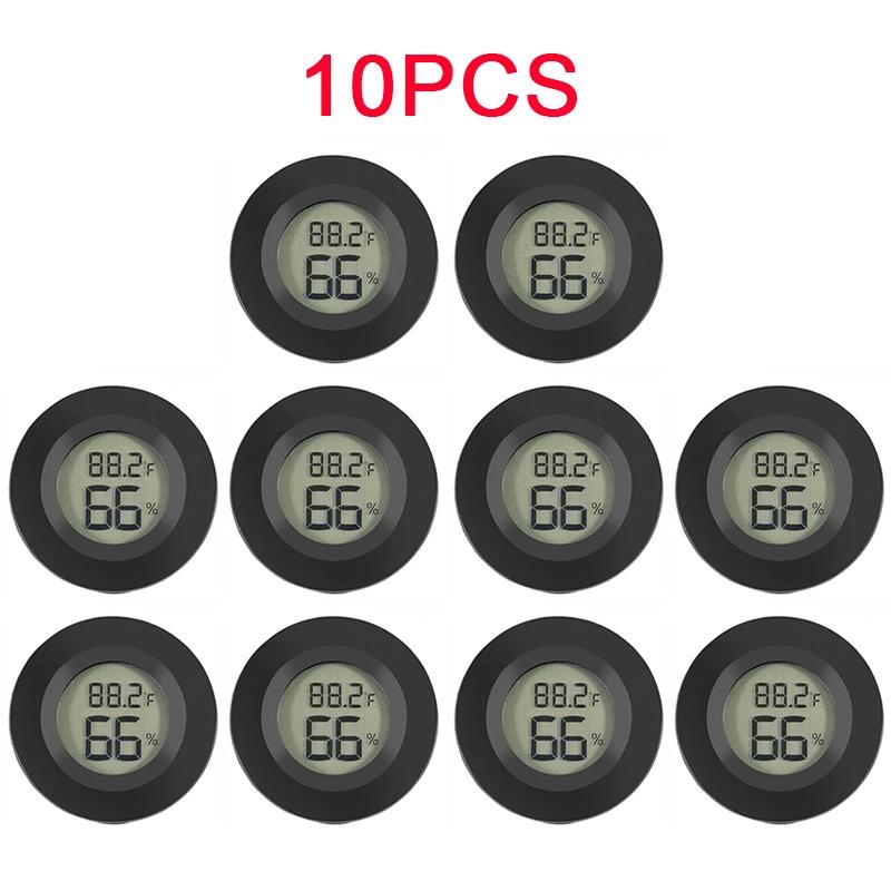 6-10pcs Round Electronic Thermometer Hygrometer Indoor Digital LCD Hygrometer Temperature Humidity Meter Household Merchandises