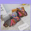 Chic Frosted Small Bread Color Straps Tassel Women's Shoulder Bag For Everyday Use