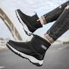 Winter Warm Snow Boots for Men Outdoor Anti-Slip Waterproof Walking Ankle Booties for Male Comfortable Hiking Mid-Calf Boots Shoes With Fur Lined
